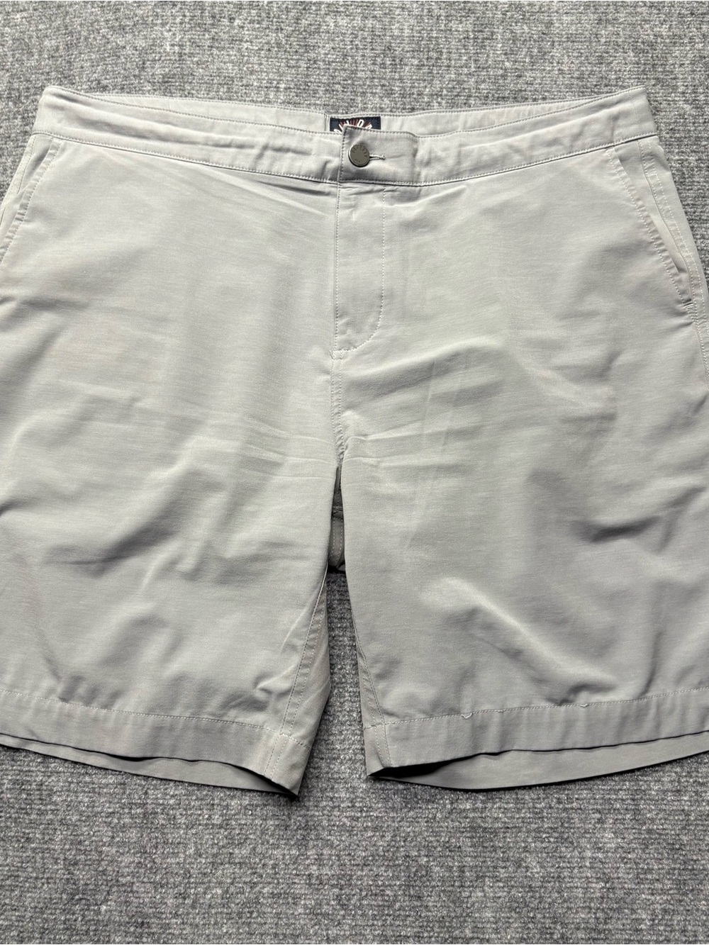 Faherty All Day Shorts Mens 40 9" Gray Flat Front Stretch Performance